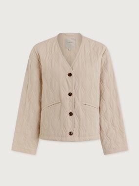 Varley Saba Boxy Quilted Spring Jacket - cream - size small - NWOT